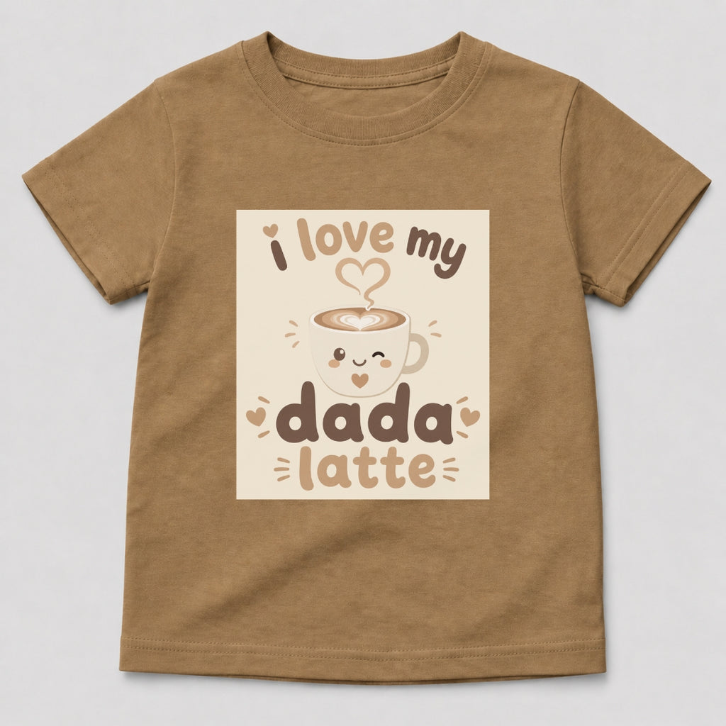 I Love My Dada Latte T-Shirt